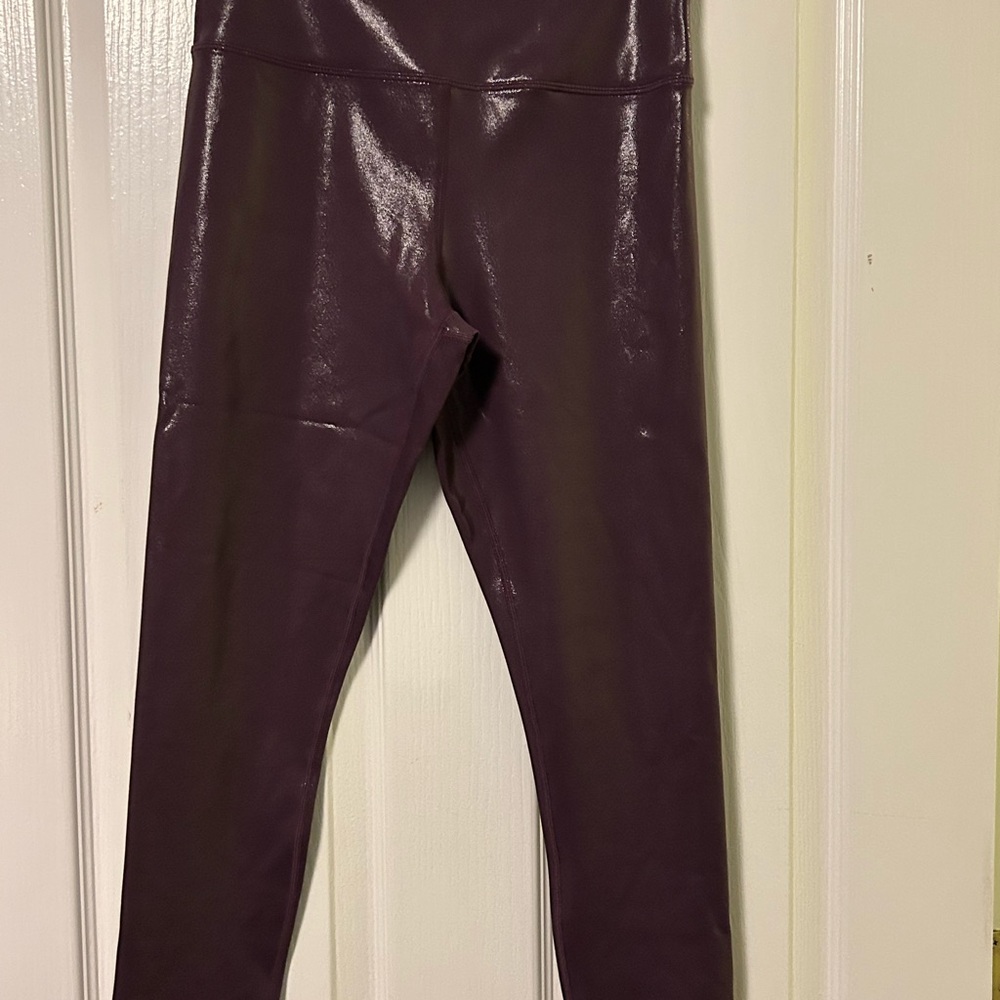 ZYIA Metallic Plum Light n Tight Leggings